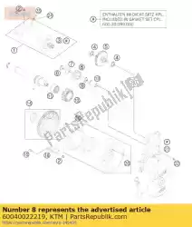 Aquí puede pedir engranaje loco 1 19z de KTM , con el número de pieza 60040022219: