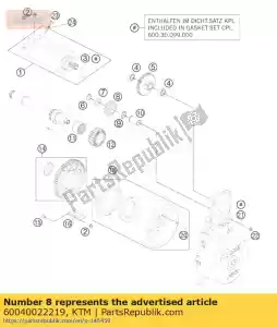 ktm 60040022219 engranaje loco 1 19z - Lado inferior