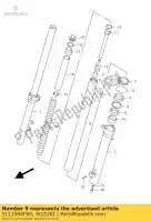 5111004F00, Suzuki, tube, intérieur suzuki xf 650 1997 1998 1999 2000 2001, Nouveau