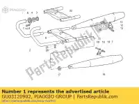 GU03120902, Piaggio Group, tubo di scarico rh. chr.plated moto-guzzi california ev v california jackal california special 1100 1997 1999, Nuovo