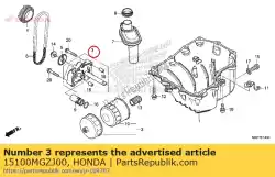 Ici, vous pouvez commander le ensemble pompe, huile auprès de Honda , avec le numéro de pièce 15100MGZJ00: