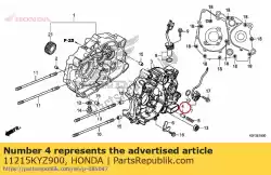 Ici, vous pouvez commander le bouchon, poussée de roulement auprès de Honda , avec le numéro de pièce 11215KYZ900: