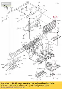 kawasaki 140370774388 01 tela, t.preto - Lado inferior