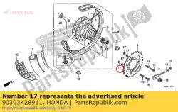 Here you can order the no description available from Honda, with part number 90303K28911:
