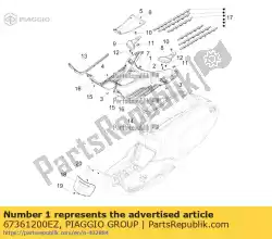 Tutaj możesz zamówić konsola ? Rodkowa od Piaggio Group , z numerem części 67361200EZ: