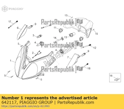 Aprilia 642117, Reflektor, OEM: Aprilia 642117