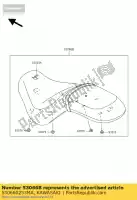 530660253MA, Kawasaki, assento-assy, ??dual, c / banda, bl vn900 kawasaki vn 900 2010 2011 2012, Novo