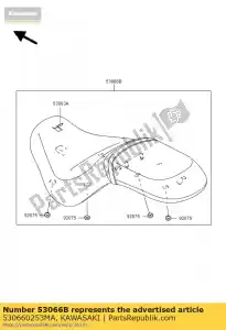 kawasaki 530660253MA siège-assy, ??double, avec bande, bl vn900 - La partie au fond