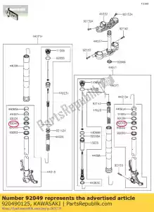 kawasaki 920490125 óleo de vedação zx600r9f - Lado inferior