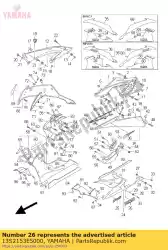 embleem, yamaha van Yamaha, met onderdeel nummer 13S2153E5000, bestel je hier online: