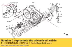 Aqui você pode pedir o tampa, filtro de óleo em Honda , com o número da peça 11333MN1870: