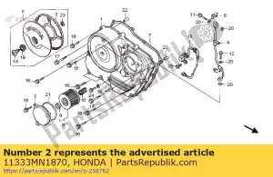 Honda 11333MN1870 tampa, filtro de óleo - Lado inferior