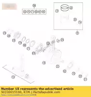 50330015100, KTM, kit di riparazione con.rod 125'07 husqvarna ktm  egs exc exe mxc six supermoto sx sxs xc 125 144 150 200 1997 1998 1999 2000 2001 2002 2003 2004 2005 2006 2007 2008 2009 2010 2011 2012 2013 2014 2015 2016, Nuovo