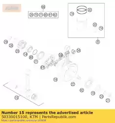 drijfstang reparatieset 125'07 van KTM, met onderdeel nummer 50330015100, bestel je hier online: