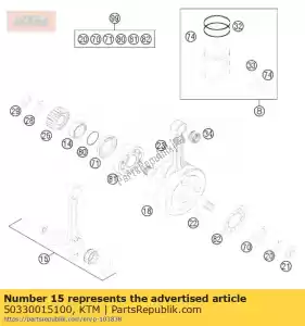 ktm 50330015100 drijfstang reparatieset 125'07 - Onderkant