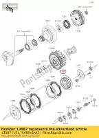 130871151, Kawasaki, cubo-embrague klx110-a1 kawasaki  klx 110 125 2002 2003 2005 2006 2007 2008 2009 2010 2011 2012 2013 2014 2015 2016 2017 2018 2019 2020 2021, Nuevo