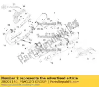 2B001150, Piaggio Group, lh geluiddemper moto-guzzi audace zgulc000 zgulcu00 1400 2015 2016 2017 2018 2019, Nieuw