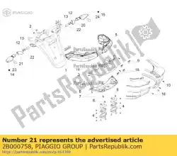 Tutaj możesz zamówić obs? Uga kierunkowskazów w lewo od Piaggio Group , z numerem części 2B000758: