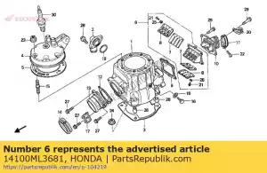 Honda 14100ML3681 válvula assy., reed - Lado inferior