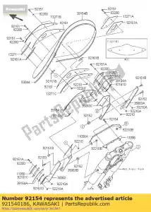 kawasaki 921540186 parafuso, soquete, 8x40 vn1700c9f - Lado inferior