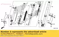 51401MKEA71, Honda, molla fr forcella(5. honda  250 450 2019 2020, Nuovo