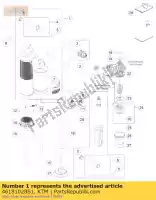 46181028S1, KTM, parte superior do monoshock ktm super duke 1290 2014 2015 2016, Novo