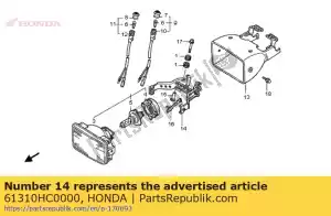 Honda 61310HC0000 soporte, estuche de faro - Lado inferior