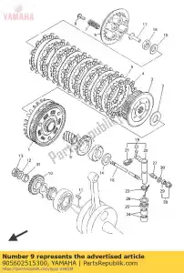 yamaha 905602515300 espaciador (583) - Lado inferior