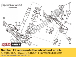 Aprilia AP9100412, Bloco silencioso, OEM: Aprilia AP9100412