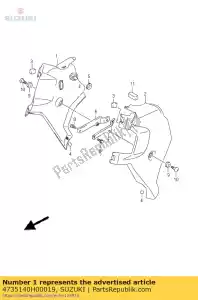 suzuki 4735140H00019 capa, moldura hea - Lado inferior