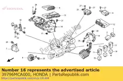 Ici, vous pouvez commander le relais relais, alimentation (mini iso 4p) auprès de Honda , avec le numéro de pièce 39796MCA000: