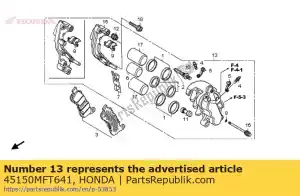 Honda 45150MFT641 pinza subconjunto, - Lado inferior