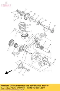 yamaha 902151227200 rondelle, serrure (2rh) - La partie au fond