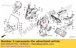 Aqui você pode pedir o borracha, configuração de tela em Honda , com o número da peça 64216GJ2730: