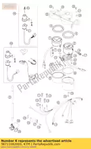 ktm 58711082000 cablagem do cockpit duke'99 - Lado inferior