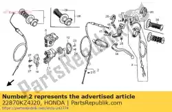 Aquí puede pedir cable comp., embrague de Honda , con el número de pieza 22870KZ4J20: