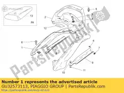 Here you can order the rear fairing. Grey from Piaggio Group, with part number GU32573113: