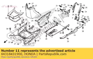 Honda 64316K01900 band,battery - Bottom side