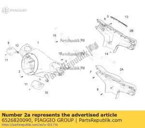 Piaggio Group 6526820090 stuurhoes achter - Onderkant