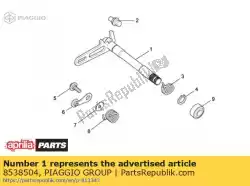 Here you can order the gearshift shaft+pawl assy from Piaggio Group, with part number 8538504: