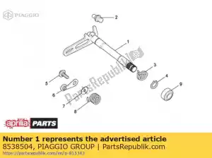 Piaggio Group 8538504 gearshift shaft+pawl assy - Bottom side