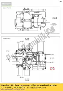 kawasaki 921540967 tornillo, bridado, 6x32 er650ecf - Lado inferior