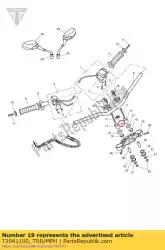 Here you can order the nut, upper yoke, m25 from Triumph, with part number T2041100: