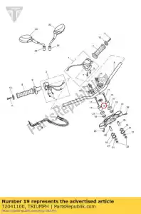 triumph T2041100 nut, upper yoke, m25 - Bottom side