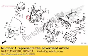 honda 64131MKPJ80 cubrir una parte superior fr - Lado inferior