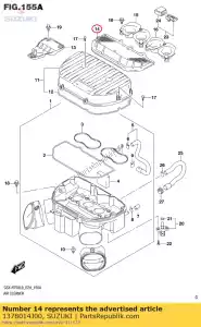 suzuki 1378014J00 filtro de ar - Lado inferior