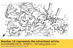 Qui puoi ordinare set cappuccio, l. Fr. (wl) * tipo8 * (tipo8) da Honda , con numero parte 64240MBBD00ZB: