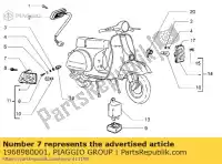 1968980001, Piaggio Group, vidro vespa px 125 200 1985 1992, Novo