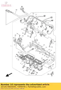 yamaha 2D1823860000 verlenging, kabelboom - Onderkant