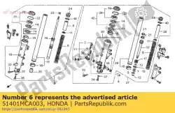 Tutaj możesz zamówić wiosna, o. Widelec od Honda , z numerem części 51401MCA003: